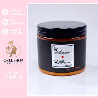 Kem ủ tóc phục hồi hấp tóc hư tổn dưỡng tóc siêu mềm mượt tóc khô xơ uốn nhuộm duỗi K.win smoothing and shiny 500ml