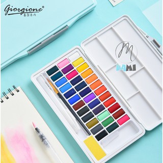 Bộ Màu Nước Giorgione Hộp Cao Cấp nhựa Pastel Siêu Xinh 24/36/48 màu