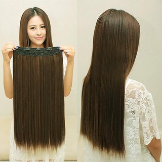 Tóc giả dài thẳng nữa đầu có kẹp