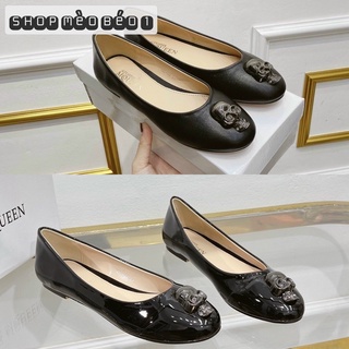 Giày búp bê mqueen đầu lâu đế bệt fullbox