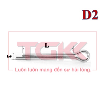 Chốt chẻ inox 304 D2 (Túi 100)