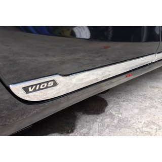 Nẹp sườn hông xe Vios 2019- 2020- 2021- 2022 Nhựa ABS mạ crom sáng bóng