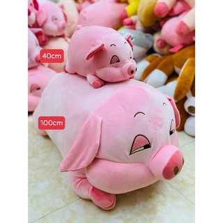 Gấu bông heo lười mắt híp- lợn béo ú - không mền M2