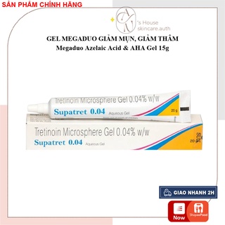 TRETINOIN SUPATRET 0,04 GEL Giảm Mụn Ẩn, Trứng Cá, Mụn Đầu Đen, Trẻ Hoá Da 20g