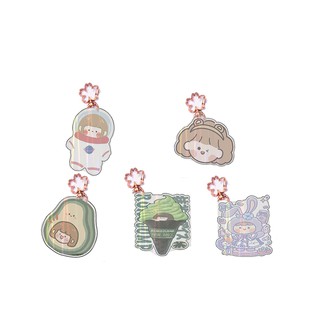 Móc chìa khoá roro jump mica hologram  MKMH34 cute dễ thương hoạt hình thần tượng