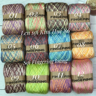 Cotton bóng 4 sợi chập màu loang
