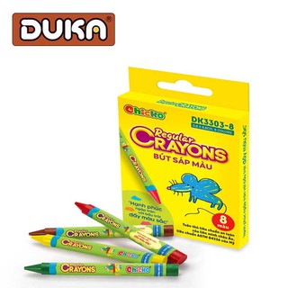 Bút Sáp Màu DUKA Regular Crayons - 8 Màu
