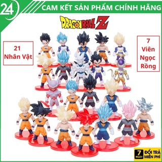 Bộ mô hình 7 viên ngọc rồng trọn bộ ( 21 Nhân Vật)