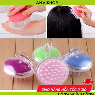 Lược massage da đầu - Lược gội đầu silicon Anvishop