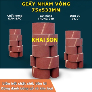 Giấy nhám vòng 75x533 mm đánh bóng gỗ, kim loại nhiều độ nhám