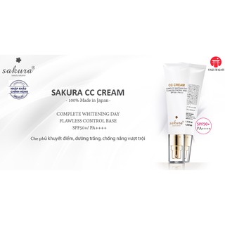 KEM DƯỠNG DA TRANG ĐIỂM SAKURA CC CREAM VỚI TONE MÀU FAIR