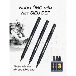 Bút viết calligraphy thư pháp, chữ hán, tiếng trung đủ ngòi đẹp dupe Baoke