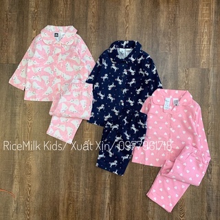 Bộ pyjama xuất dư cho bé gái 3 màu
