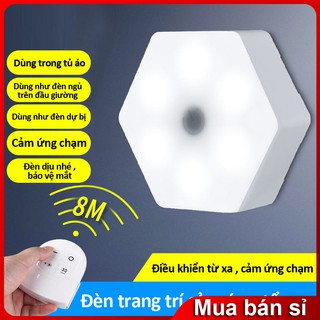 Đèn LED cảm ứng lượng tử hình tổ ong làm từ ABS, có remote điều khiển từ xa bảo hành 12 tháng LED SY123