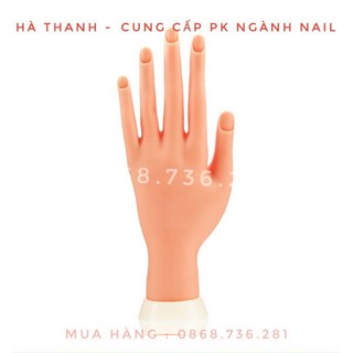 Bàn Tay Silicon Tập Làm Nail - Loại Dẻo Linh Hoạt