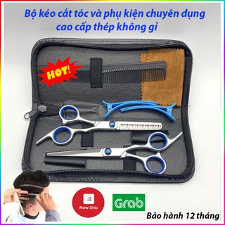 Hàng Xịn 100% Bộ kéo cắt tóc, tỉa tóc và phụ kiện chuyên dụng cao cấp thép không gỉ dùng cho cả salon chuyển nghiệp