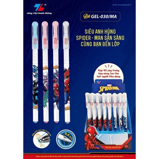 [Mã LIFE0803ALL giảm 10% đơn 0K] Bút Gel Thiên Long Disney Spiderman GEL-030/MA Nét 0.5mm 2 Viên Bi (Hộp 20 cây)