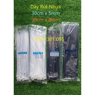 Dây Rút 30cm x 5li Trắng - Đen
