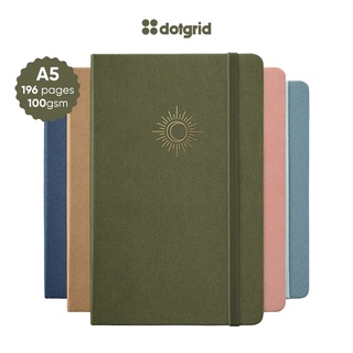 Sổ tay bujo hoạ tiết ép nhũ chìm Asthetic Sunset 196 trang giấy 100GSM