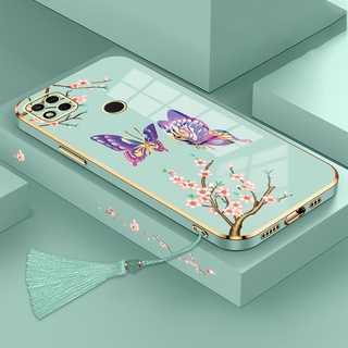 ốp lưng Redmi 9c 10a Ốp Điện Thoại Silicon Họa Tiết Bươm Bướm Kèm Dây Đeo Cho Redmi 9c 10a