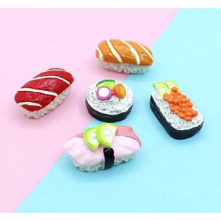 Mô hình thức ăn sushi 3cm phụ kiện trang trí nhà búp bê