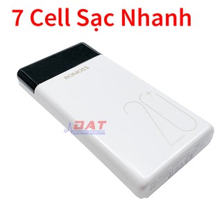 Vỏ Sạc Dự Phòng 7 Cell Sạc Nhanh QC Hiển Thị LED ROMOSS