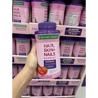 Kẹo dẻo Hair, Skin and Nails Gummies 230 viên của Mỹ (9/2023)