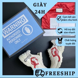 (FREESHIP + ẢNH THẬT 1.1) Giày Gucci Môi Box xanh Full PK