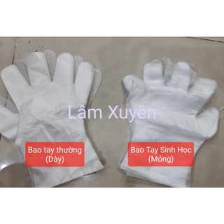 Bao tay nilong ni lông gai  Dày Mỏng❤ nhựa cao su cao cấp chia sẵn 1 lạng 100g rẻ cho quán ăn salon tóc nam nữ nail spa