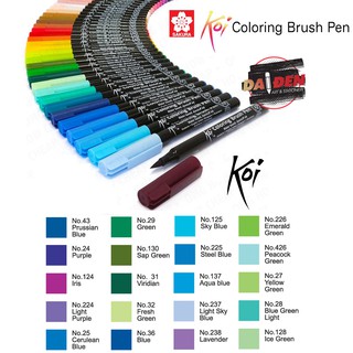 [DA ĐEN] P1 - Bút Sakura Koi Coloring Brush Pen (Màu Lẻ)