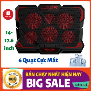 Đế Tản Nhiệt Laptop 6 Quạt Cao Cấp Có Led Cực Mát Chuyên Gaming