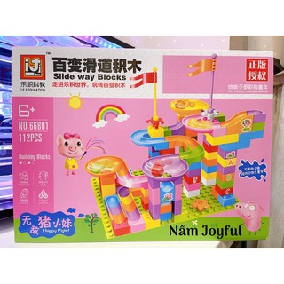 Bộ xếp hình cầu trượt thả bóng 112 chi tiết cho bé 6 tuổi+