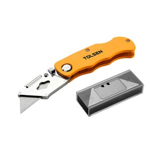 Dao Rọc Giấy Xếp ( 19 x 61mm ) Tolsen 30007 + Tặng kèm 5 Lưỡi sắt bén