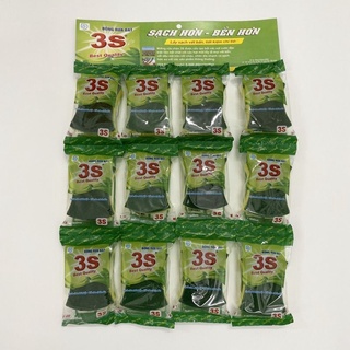 Mút rửa chén đĩa 3S (2 mặt xanh vàng  (6×8cm)