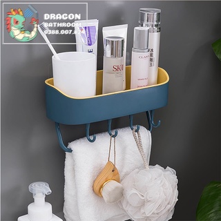 Kệ để đồ nhà tắm Nhà Vệ Sinh Giá để đồ nhà bếp, phòng tắm có chỗ phơi khăn và móc treo cao cấp-LO-80