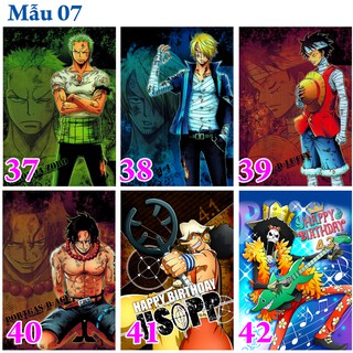 Poster / Tranh dán tường anime one piece - Luffy (đủ các nhân vật)