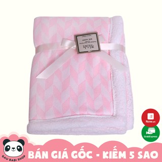 FREE SHIP !!! Chăn len lót lông cừu Màu Hồng Thái Lan Comfybaby