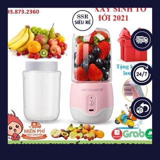 [Mã ELHA22 giảm 5% đơn 300K] Máy xay sinh tố cầm tay mini HONGUO nhập khẩu sạc pin - mẫu mới 2021 (LA98127)
