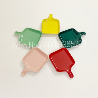 Đĩa Sứ  Chảo Vuông  Decor Đĩa Ăn Mì  Dễ Thương Chén Dĩa Cute Gốm Bát Tràng
