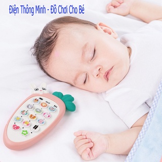 [TẶNG Pin + Dây Đeo] Đồ Chơi Điện Thoại Thông Minh Có Đèn Phát Nhạc, Tiếng Động Vật, Âm Thanh Vui Nhộn Cho Bé , Đồ chơi