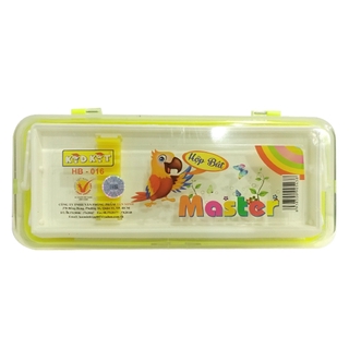 Hộp Bút Nhựa HB-016 Kidkit Master - Mẫu 1 - Màu Vàng