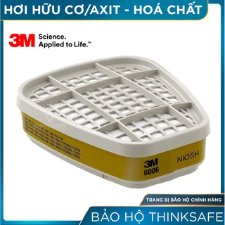 Phin lọc 3M Thinksafe chính hãng, lọc hơi hóa chất hữu cơ/ Axit, phòng độc, chống hoá chất, hơi vô cơ, hữu cơ - 3M 6006