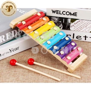Đồ chơi âm nhạc đàn gỗ 8 quãng màu sắc cho bé phát triển tài năng, năng khiếu ca nhạc Sóc Nâu