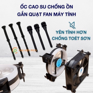 Ốc cao su gắn quạt máy tính - Ốc fan case cao su – Bộ 4 ốc quạt fan case chống ồn