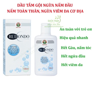 Dầu tắm gội RUDONDO dâu gội ngừa nấm đầu, gàu, nấm toàn thân, viêm da cơ địa