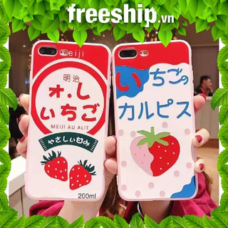 Ốp lưng iphone hộp sữa hàn quốc ốp cho iPhone 6 6s 6 plus 6s plus 7 7 plus 8 8 plus x 11 pro max 3D a105