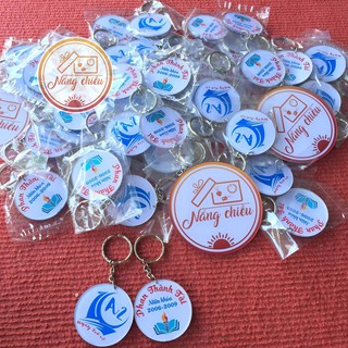 Combo 50 móc khóa logo thiết kế theo yêu cầu - in thương hiệu - in hình đội nhóm công ty theo yêu cầu