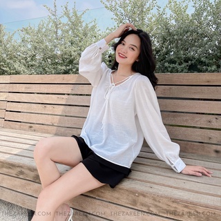 ÁO TAY PHỒNG ZAREEN VOA87 - TRẮNG
