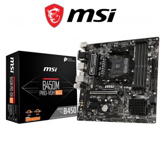 Bo mạch chủ Mainboard MSI B450M PRO VDH MAX AMD B450, Socket AM4, m-ATX, 4 khe RAM DDR4
