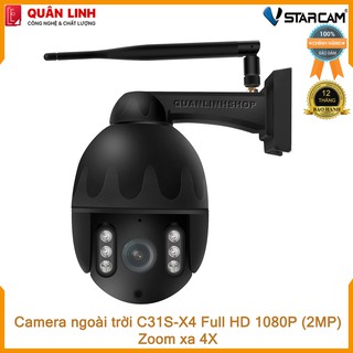 Camera giám sát IP Wifi hồng ngoại ngoài trời zoom xa 4X Full HD 1080P 2MP Vstarcam C31s-X4